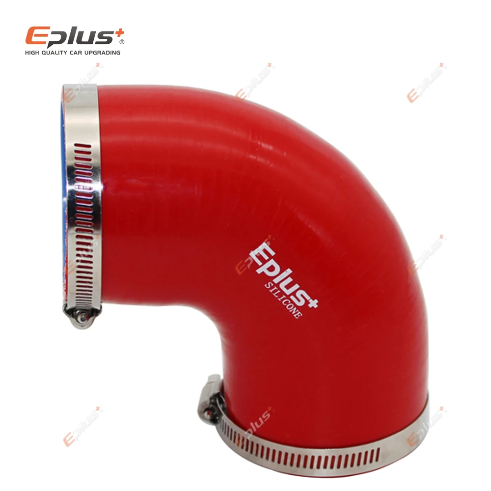 EPLUS Đa Năng Silicone Lửng Ống 90 Độ Kết Nối Ô Tô Intercooler Turbo Lượng Ống Nối Đỏ Nhiều Kích Thước