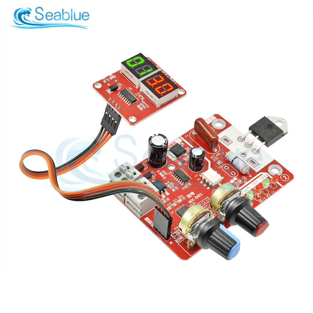 40A/100A Punktschweißmaschine Steuerplatine Punktschweißzeit und Stromregler Timing Strom mit Digitalanzeige