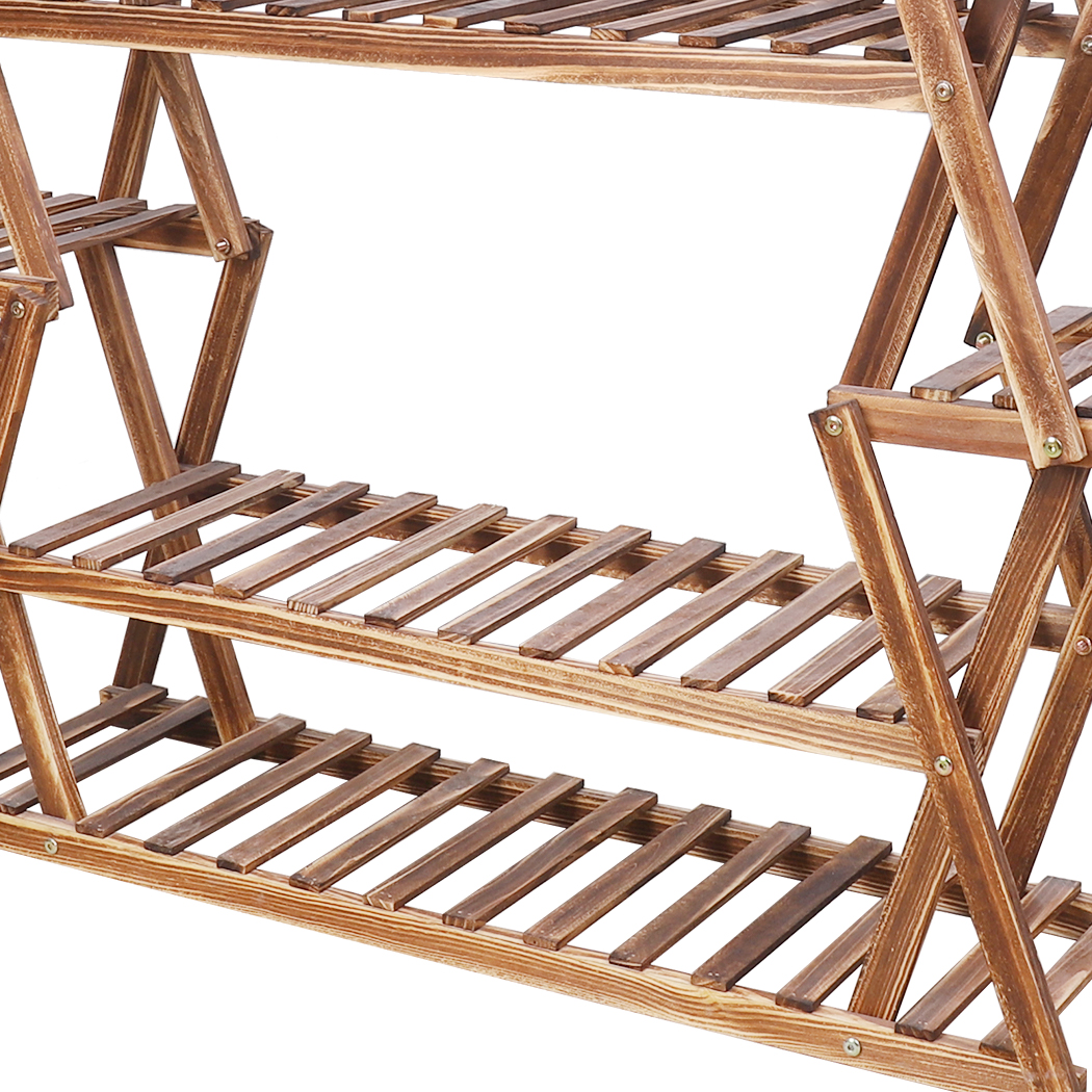 8 Tier Groß Große Kapazität Holz Anlage Stehen Stetige Blume Regale für Terrasse Veranda Balkon