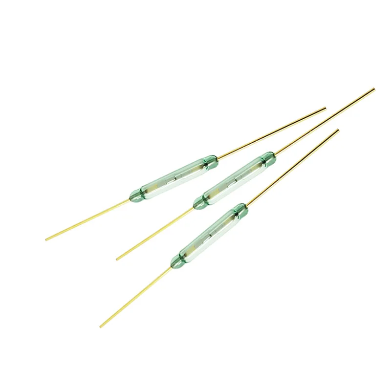 10Pcs/Lot MKA-14103 Tone Leads Glass N/O SPST Reed Switch 10-15AT 2*14MM Normally Open Magnetic Switch MKA14103 New Good Quality