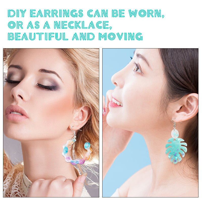 シリコーンイヤリングモールドイヤリング樹脂モールドジュエリー作成鋳造ツールイヤリングフッククラフト DIY チャームペンダントイヤリング作成