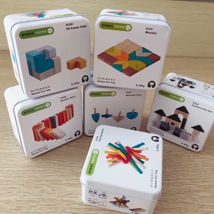 Trẻ Em Đồ Chơi Xếp Hình Bằng Gỗ Domino Đồ Chơi Tangram Đầu Học Giáo Dục Trí Thông Minh Trẻ Em Trò Chơi Tương Tác Đồ Chơi Có Hộp Bán Lẻ