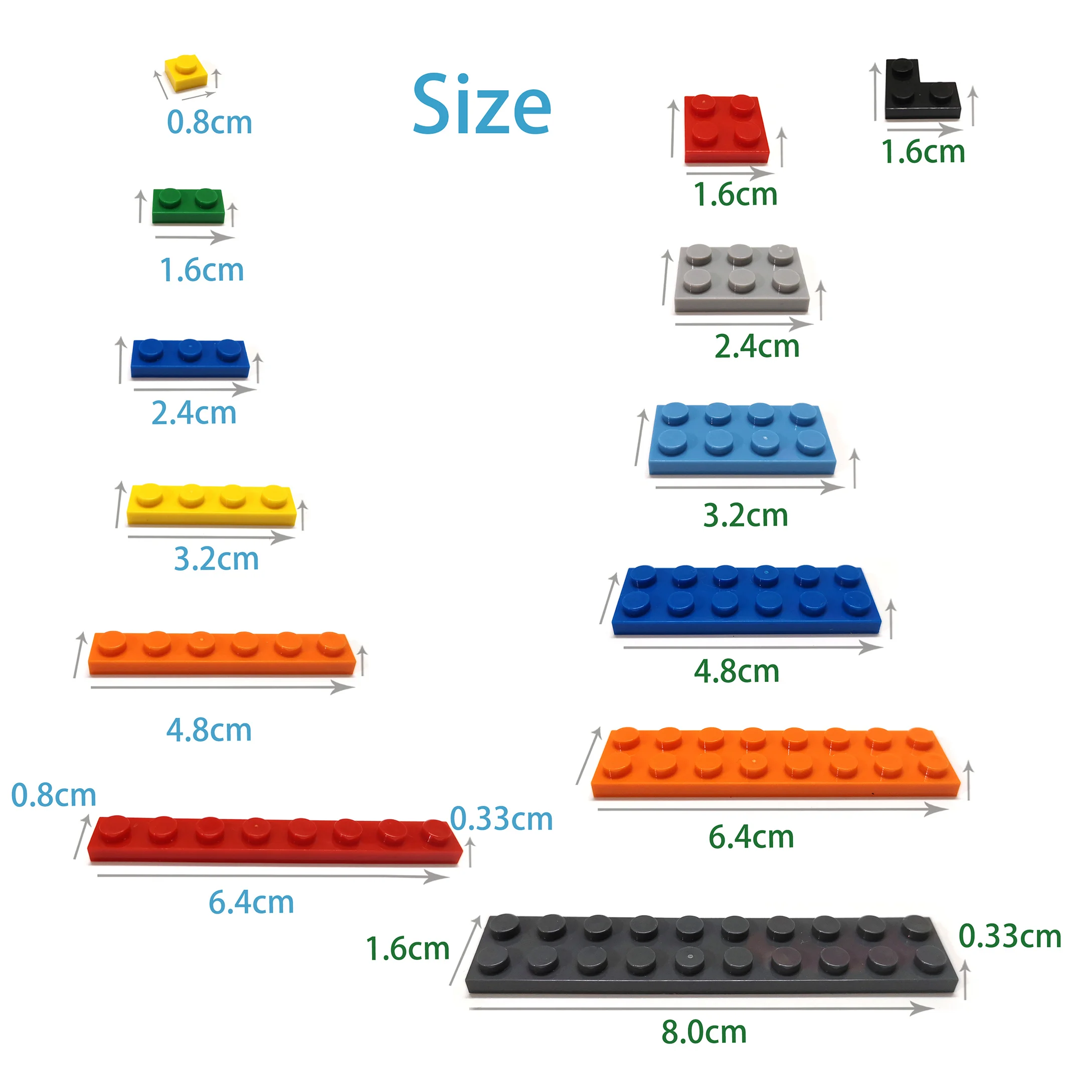 15 Chiếc DIY Khối Xây Dựng Mỏng Hình Viên Gạch 4X8 Chấm Bi 12 Màu Giáo Dục Sáng Tạo Tương Thích Với Thương Hiệu Đồ Chơi cho Trẻ Em 3035