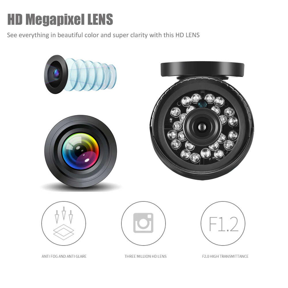 AZISHN AHD Analog Cao Cấp Giám Sát Camera AHDM 5.0MP 720P/1080P AHD Camera Quan Sát An Ninh Trong Nhà/ngoài Trời