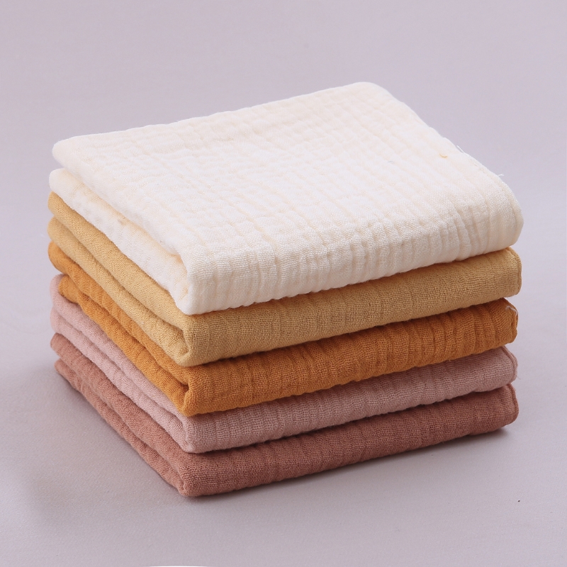 Bộ 5 Khăn Mặt Cho Bé Vải Cho Bé Tắm Khăn Tay Cotton Ợ Vải Thấm Hút Tốt Gạc Mẫu Giáo Rửa