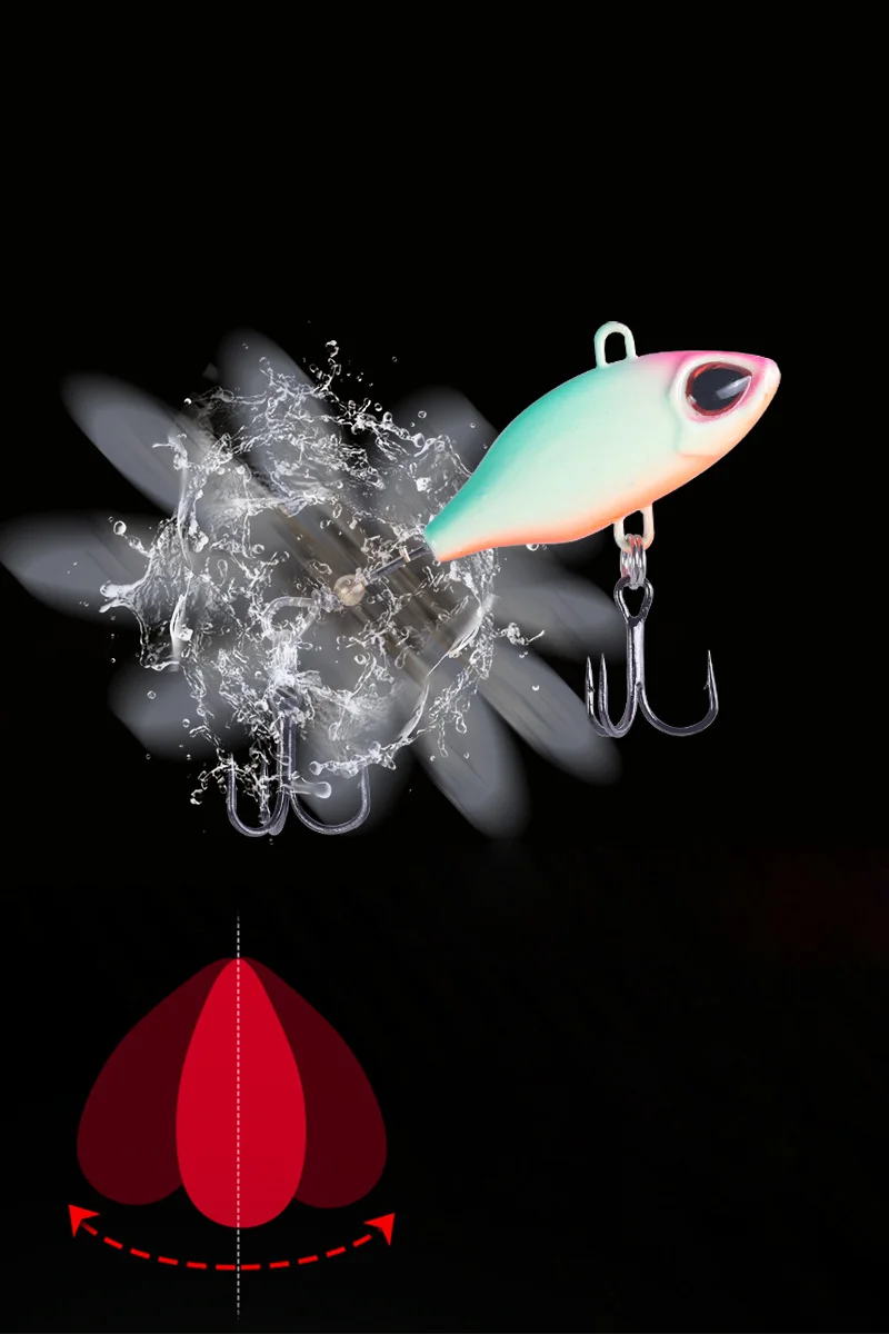 BassLegend Câu Cá Tailspin Micro Spinnerbait Bass Cá Hồi Deracou Spinner Vib Rung Đuôi Xoay Lưỡi Quay 8G 11G 15G