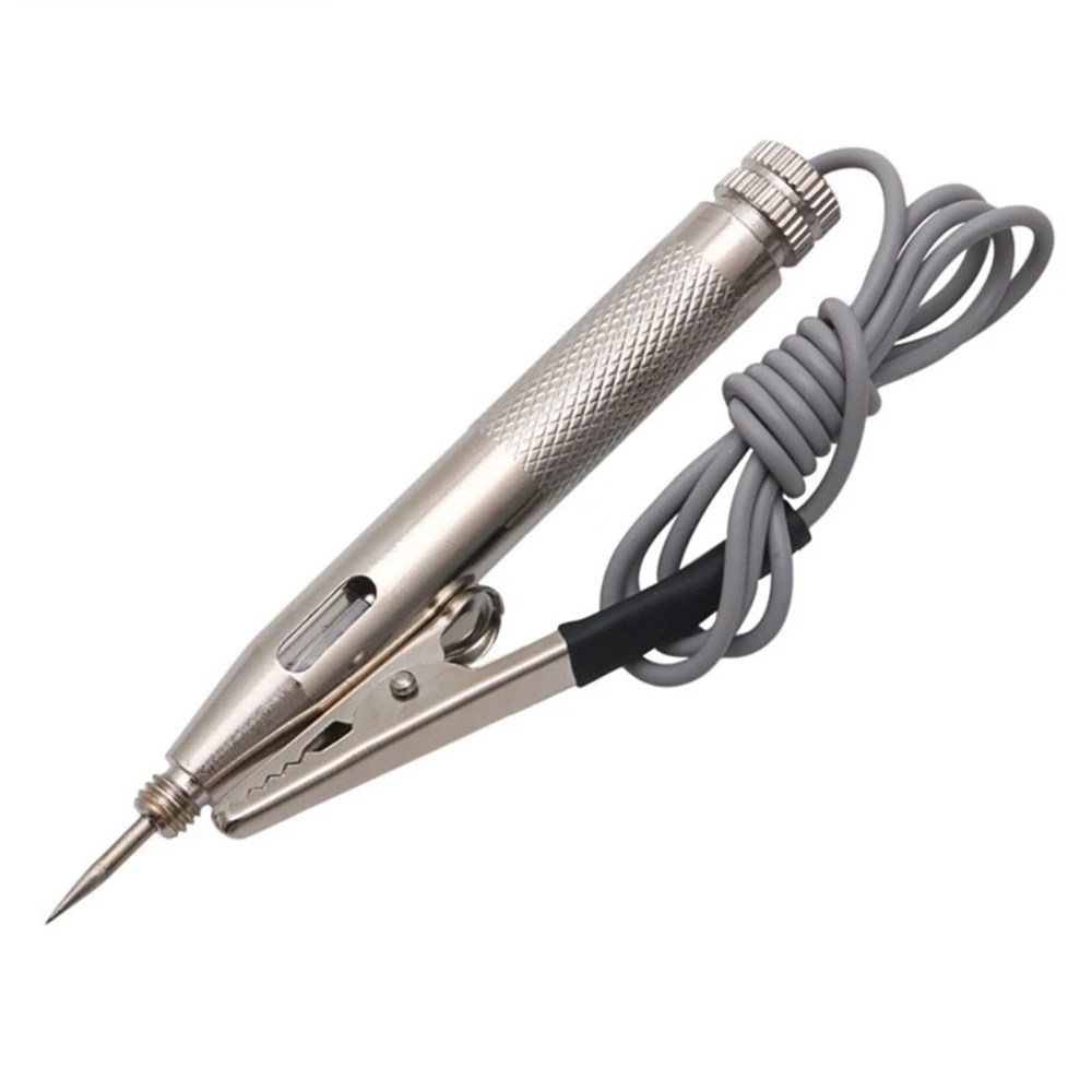 Probador de voltaje de circuito de motocicleta y coche, pluma de prueba de fusibles, Detector de circuito automotriz, Cable y Clip, CC de 6V, 12V y 24V