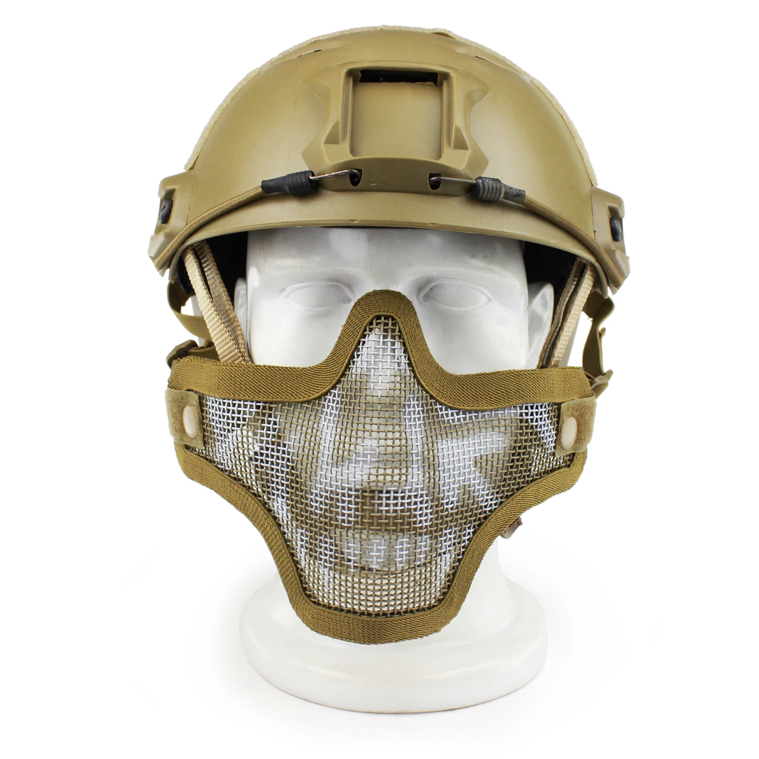 ใหม่การล่าสัตว์ยิงครึ่งหน้ากากโลหะตาข่าย Breathable ปรับ FAST HELMET