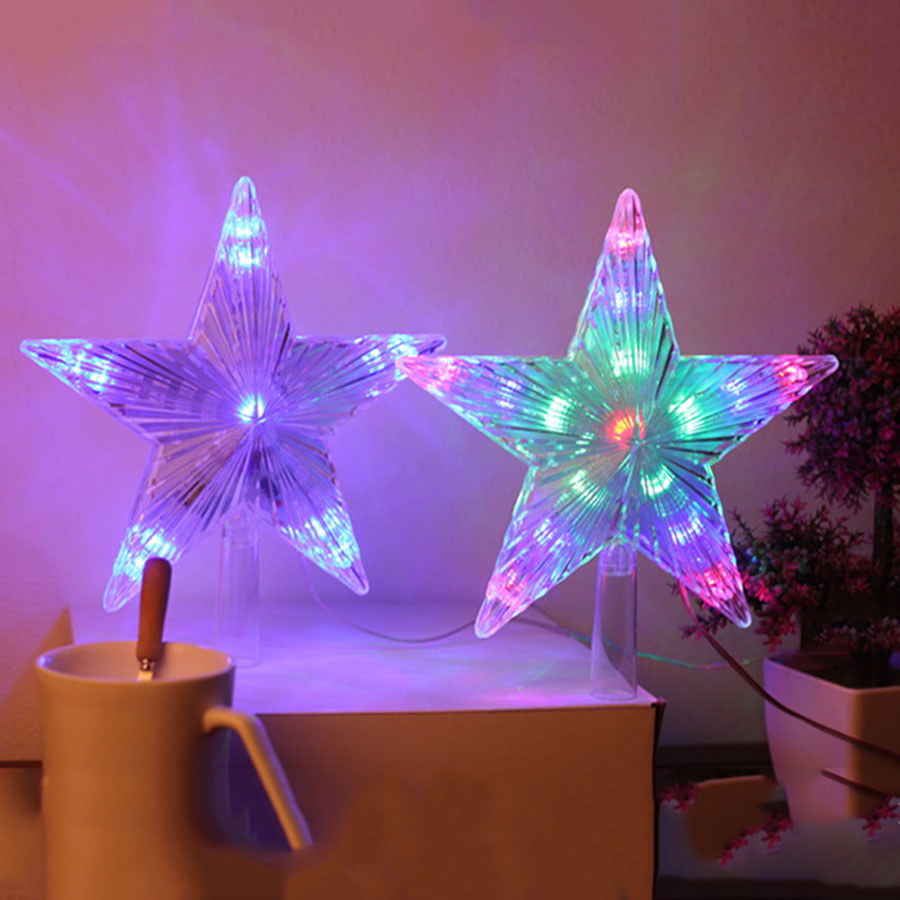 LED fünfzackigen Stern Weihnachtsbaum Top Licht 220V EU Stecker Neujahr Dekoration Girlande Fee Licht für Party hochzeit Weihnachten Dekor