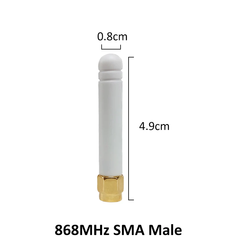 GWS 1P 2 Stück 868 MHz Antenne 3dbi SMA Stecker 915 MHz Lora Antene PBX IoT Modul Lorawan Signalempfänger Antena weiß Mini 5 cm