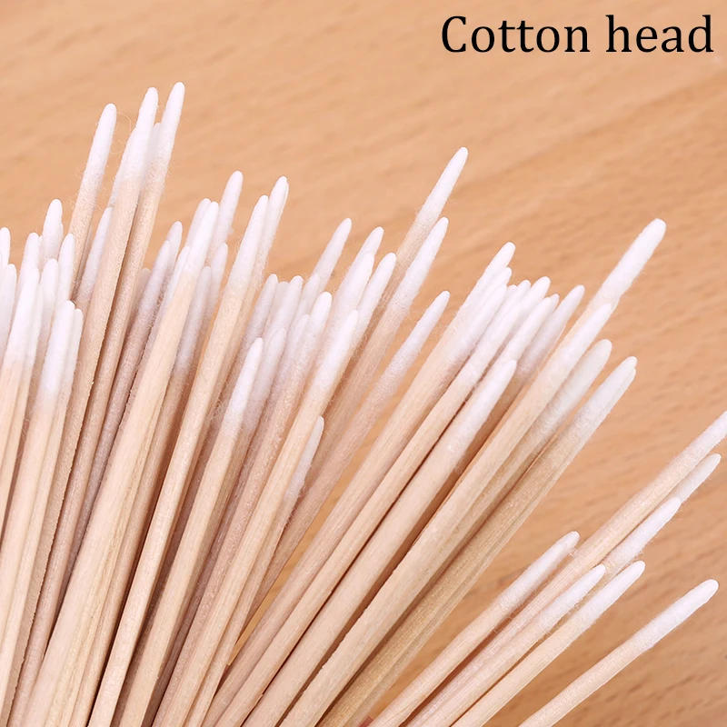 500/1000PCS Disposable Cotton Swabs Lint Free Micro Wood Brushes Eyelash Extension Glue Removing Makeup Tools Lashes Accessories