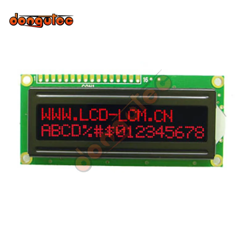 Écran d'affichage LCD Rick Tech, fond noir négatif, LCM, rouge, vert, blanc, orange, jaune sur FSTN, 5V, 162, 1602, 16X2, 1602A
