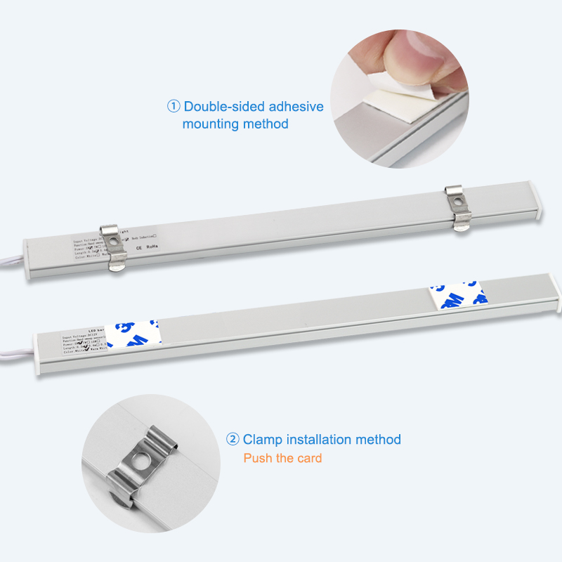 Led sob armário de cozinha luz quarto guarda-roupa sensor inteligente lâmpada noite dc 12v 30/40/50cm interruptor varredura mão lâmpada plugue da ue