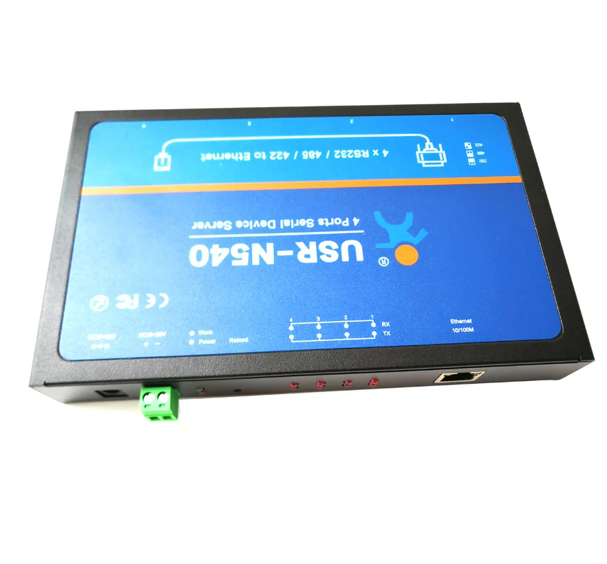 USR-N540 4 Poorten Seriële Apparaat Servers, Seriële RS232 Rs485 Rs422 Naar Ethernet Converter Module Controller
