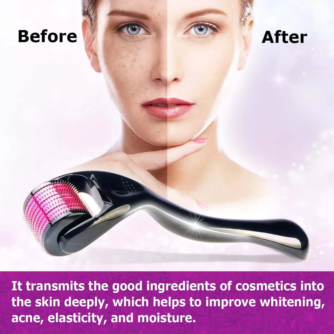 DRS 540 Derma Roller Micro Needles Titanium Professional Microneedle Machine For Skin Care Body Treatment And Beard Growth