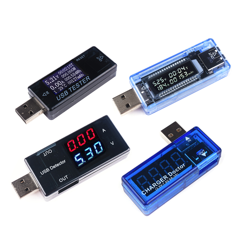 Voltímetro USB, amperímetro, probador de voltaje de corriente, pantalla Digital LCD, probador de capacidad de batería, medición, indicador de carga USB
