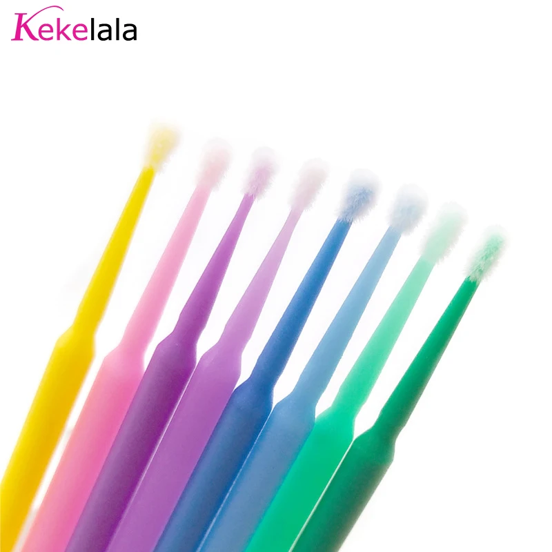 Kekelala 100 Cái/Bình Cây Nối Mi Vệ Sinh Tăm Bông Đầu Mi Nâng Keo Tẩy Applicators Microblade Trang Điểm Micro Cọ Dụng Cụ