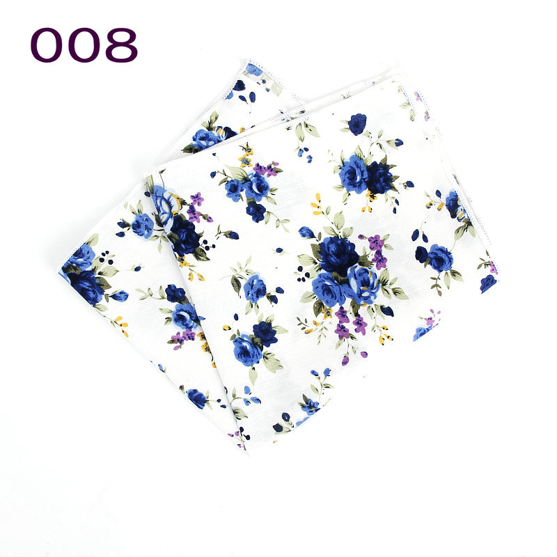 Pañuelo de algodón para hombre, pañuelos cuadrados de bolsillo, flor rosa, Cachemira, Estilo Vintage, nuevo