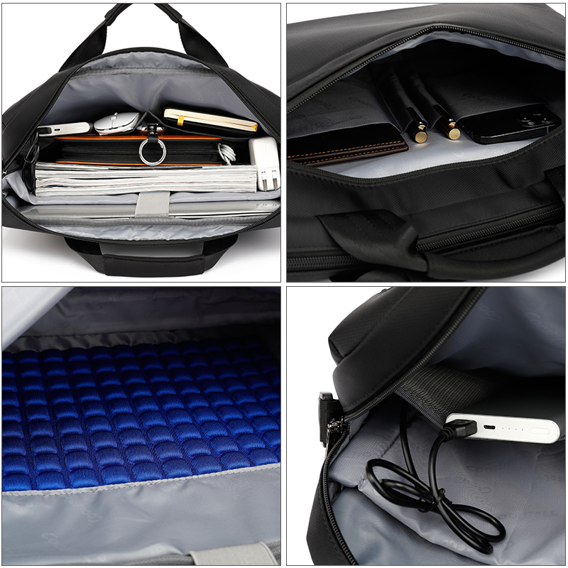 Men's Handbag Shoulder Custom Picture Logo Laptop Sleeve Laptop Bag Wholesale Waterproof Work Business Casual Briefcase