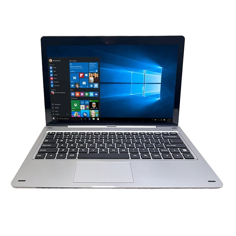 11.6 ''Tablet PC 2 em 1 com teclado de encaixe 2 GB DDR + 64 GB Windows 10 WIFI G12 Touching Screen1366 * 768 IPS câmera dupla
