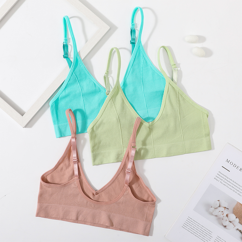 シームレスチューブトップブラジャー女性のための U 字型バックセクシーなランジェリー女性 Bralette 調整ストラップバンドーブラジャーリブスポーツ下着