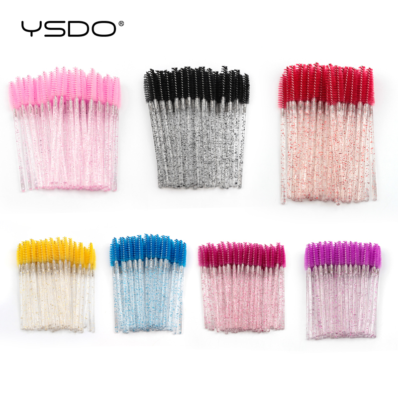5/50 Pcs แปรงขนตา False Eye Lashes เครื่องมือขยายคิ้วแปรงมาสคาร่า Applicator Spoolers Lashes เครื่องสําอางค์เครื่องมือ