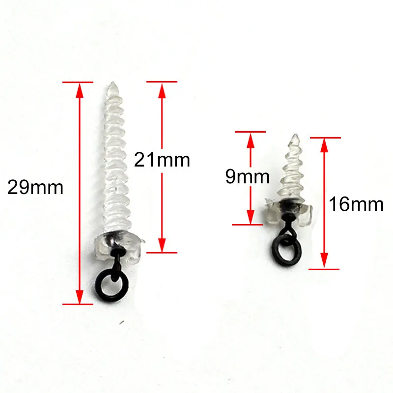 20Pcs Memancing Ikan Mas Micro Hook Cincin Putar Sekrup Aksesoris untuk Memancing Ikan Mas Rolling Putar dengan Cincin untuk D-rig Chod Rig Tackle