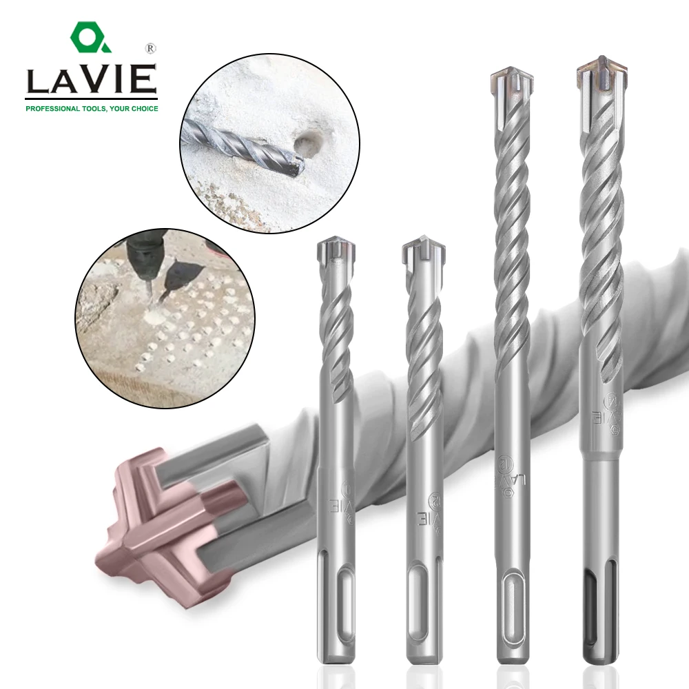 1 Máy tính Bê Tông MŨI KHOAN BÊ TÔNG SDS Plus Mũi Chéo Đầu 4 Cắt 110mm 160mm Tường Gạch Khối Búa Điện nề Khoan Bits