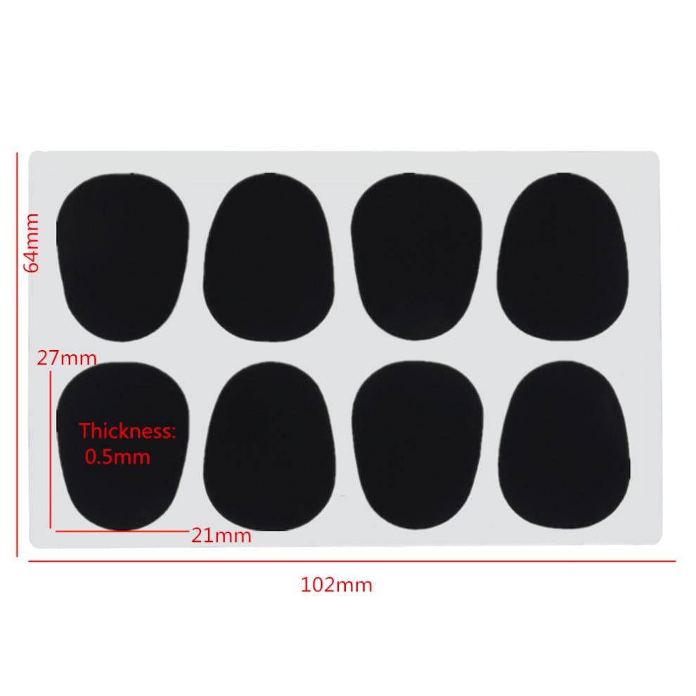 8 Cái/lốc Ốp Silicon Đen 0.5 Mm Alto Tenor Saxophone Clarinet Miệng Đệm