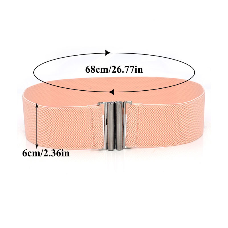 Breite Elastische Gürtel Einfarbig Korsett Gürtel Metall Schnalle Dame Mode Cummerbands Stretch Cinch Bund Frauen Taille Gürtel 2021