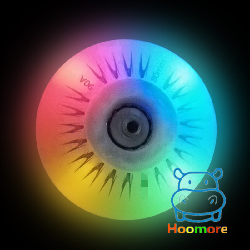 4 sztuki Jasność LED Flash Wheel 80mm 76mm 72mm 70mm 68mm 64mm do rolek 90A dla dorosłych dzieci SEBA RB Roller Wheels