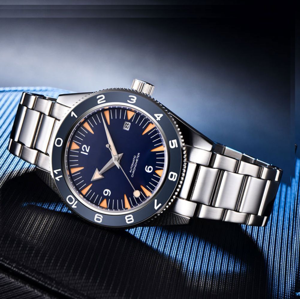 Мужские Водонепроницаемые механические часы с сапфировой керамикой, 41 мм