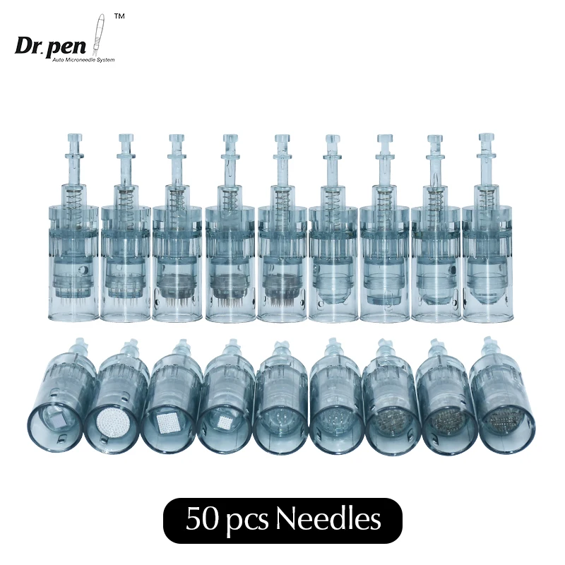 Bộ 50 Tiến Sĩ Bút M8 Microneedling Hộp Mực Kim 11 Pin 16 Pin 24 Pin 36 Chân 42 Pin Tròn Nano 3D Nano 5D Nano Thay Thế