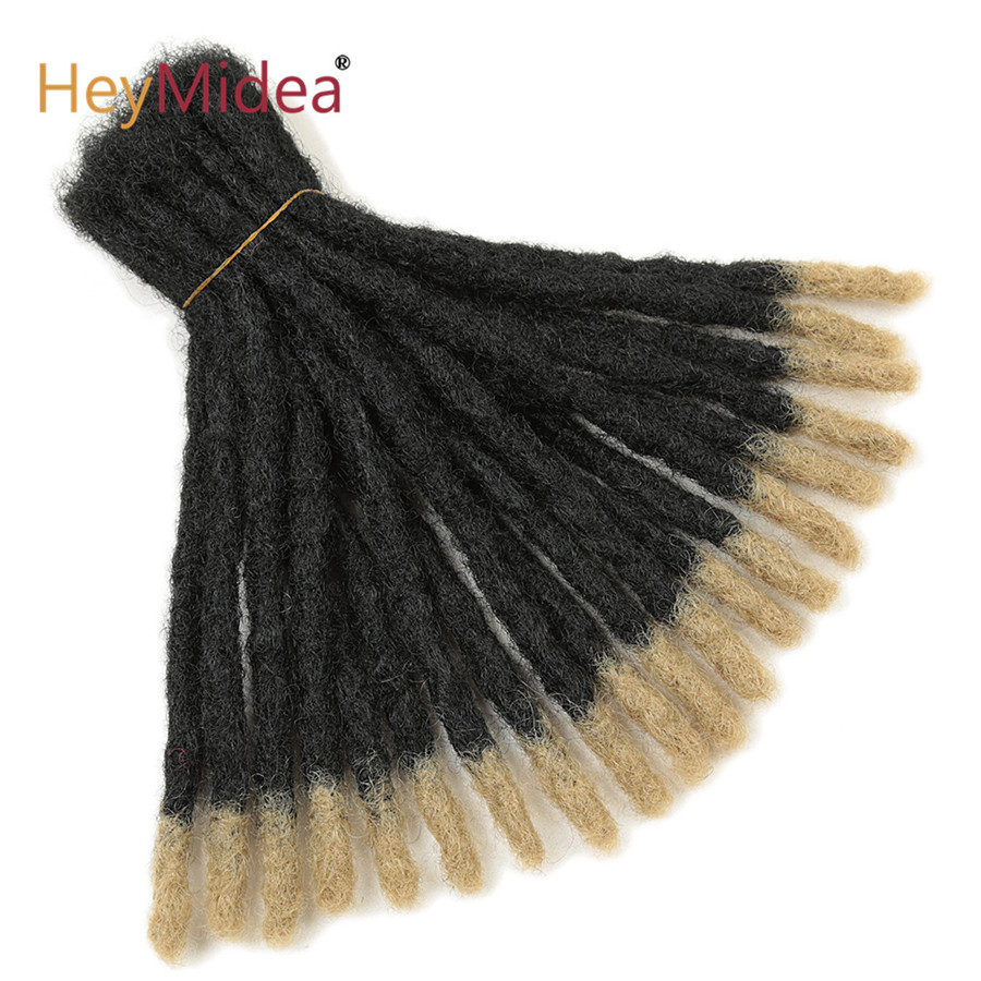 10 Inch Tổng Hợp Móng Gẩy Dày Móc Thắt Bím Tóc Handmade Locs Hip-Hop Phong Cách Dành Cho Nam Và Nữ Ombre Bện Tóc Giả phần Mở Rộng Ông