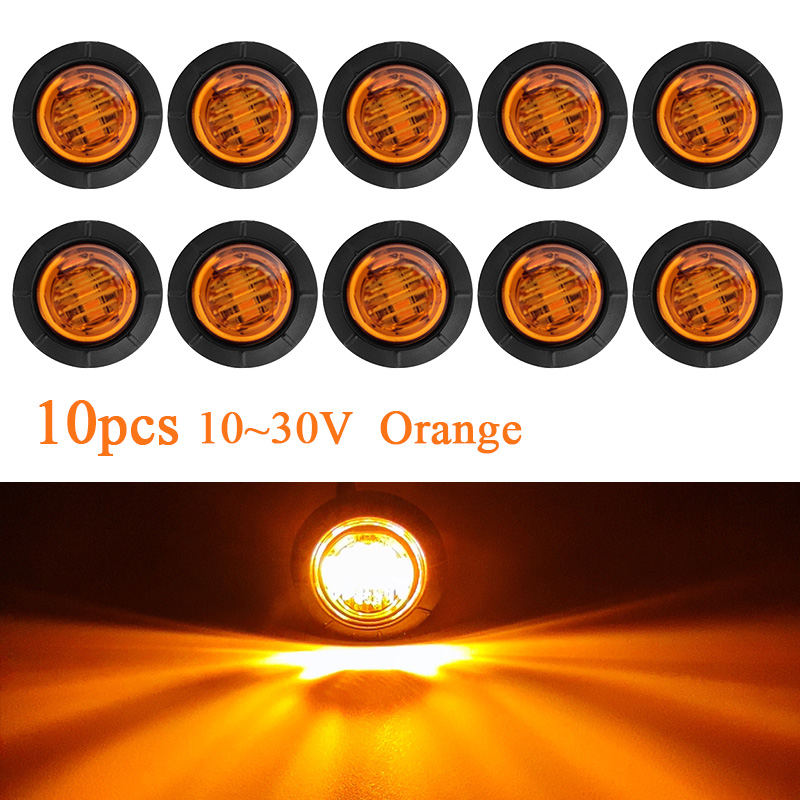 Luz LED de posición lateral DRL de 12V y 24V para automóviles, camiones, remolque, autobús, lámpara de freno trasero, lámpara de advertencia de coche, iluminación indicadora de señal de giro