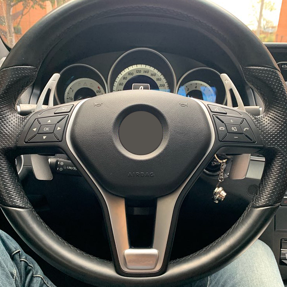 メルセデスベンツ A B E M クラス w204 w212 GLK CLA GLA 車のステアリングホイールパドルシフト延長シフター DSG 車のステッカースタイリング