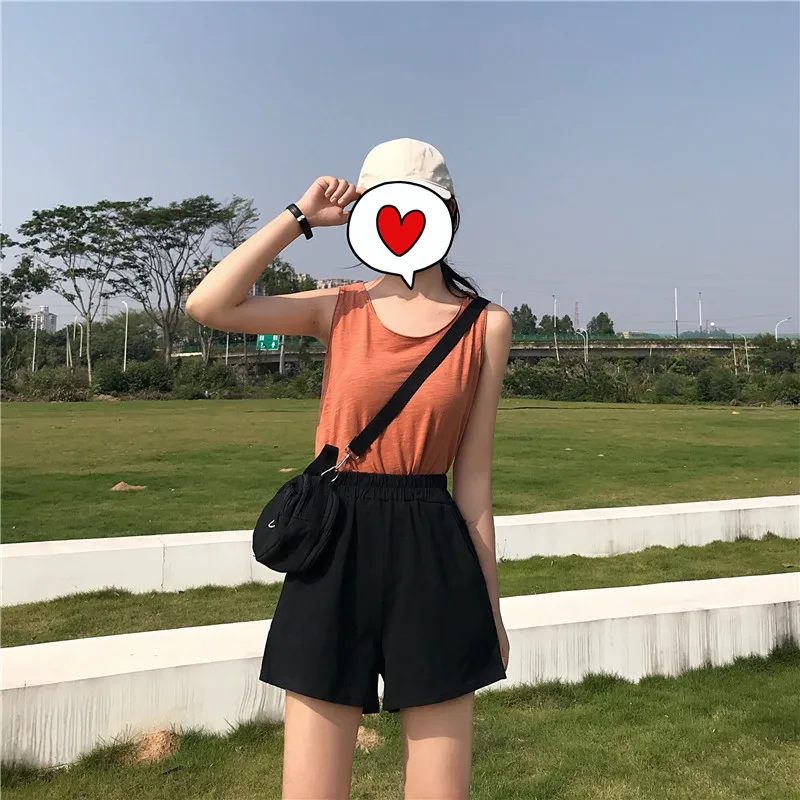 여성용 블랙 2024 반바지, 단색 에간 힙합 펑크 포켓, 하라주쿠 빈티지, 캐주얼 의류, 신제품, 여름 패션
