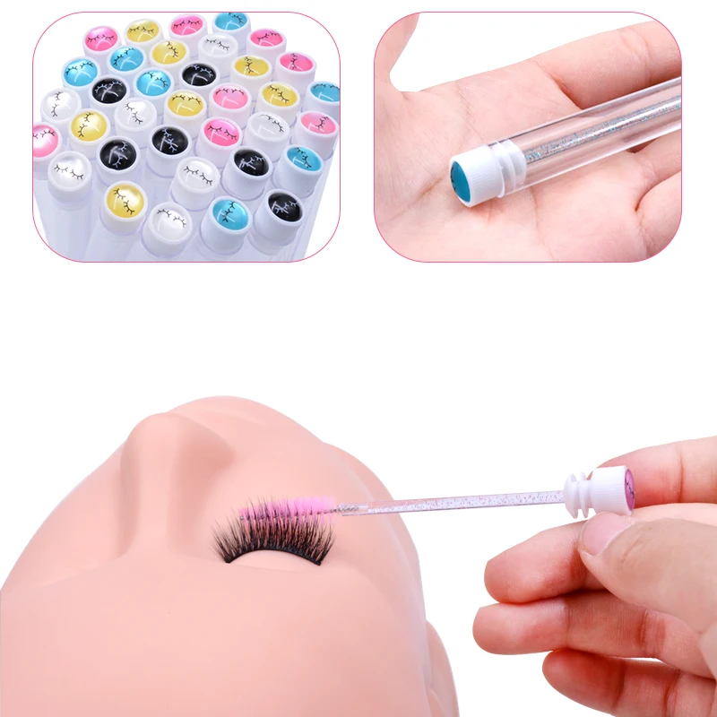 Kekelala 20 Cái/lốc Chống Bụi Mi Bàn Chải Ống Có Thể Tái Sử Dụng Lash Mascara Cây Đũa Phép Thay Thế Được Trang Điểm Applicators Hộp Chứa Bằng Nhựa