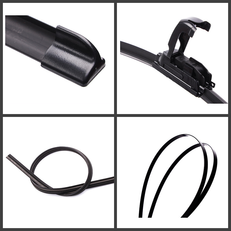 Escobillas limpiaparabrisas de coche Universal tipo U, escobillas de goma suave sin marco, sin soporte, de 14 ", 16", 17 ", 18", 19 ", 20", 21 ", 22", 24 "y 26" Accesorios de coche