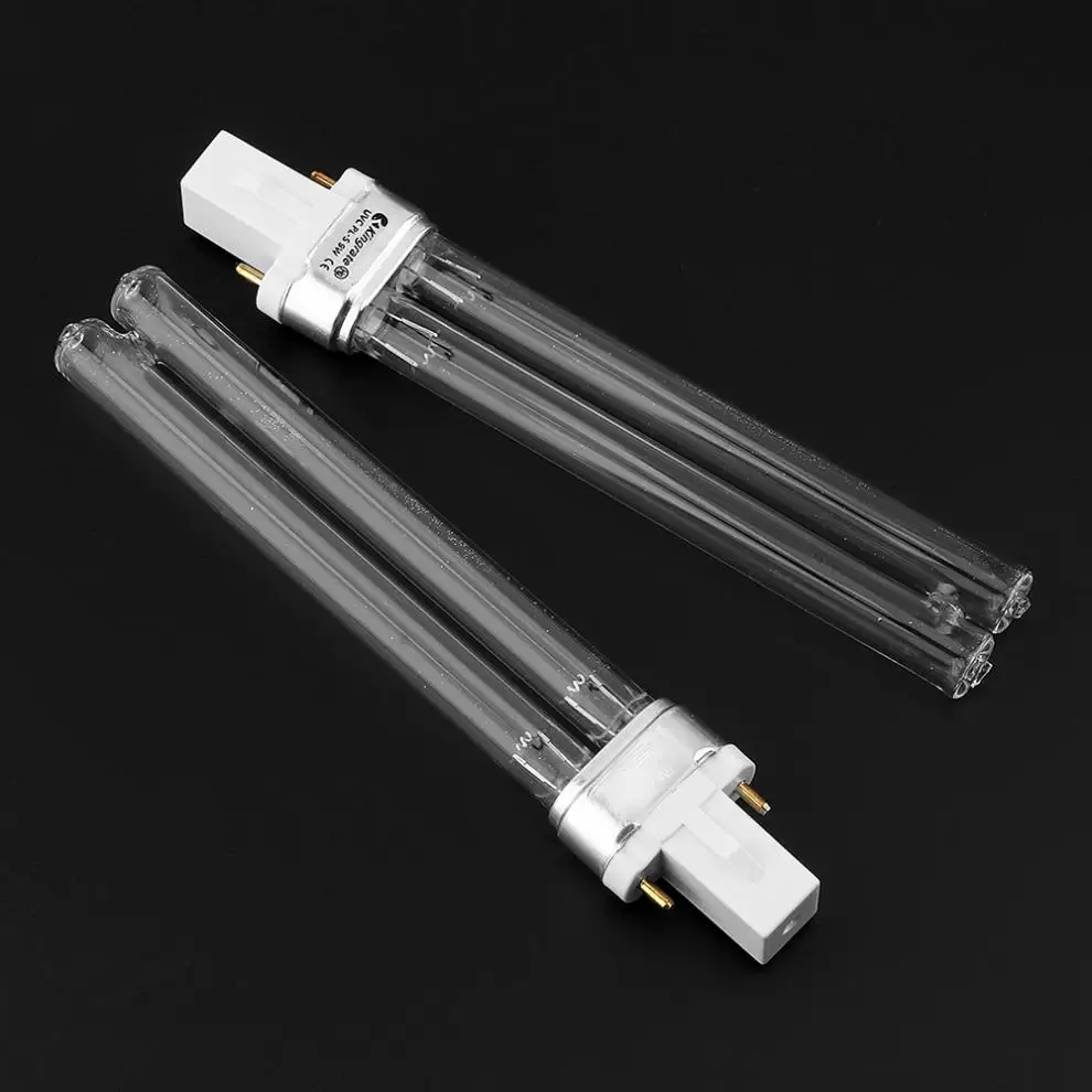 2 Chiếc UV-9W 5W 7W 11W Tia Cực Tím Đèn UVC 254nm Nước Khử Trùng Không Khí Thanh Lọc Máy Tiệt Trùng 9W H-Hình Ống Diệt Mầm