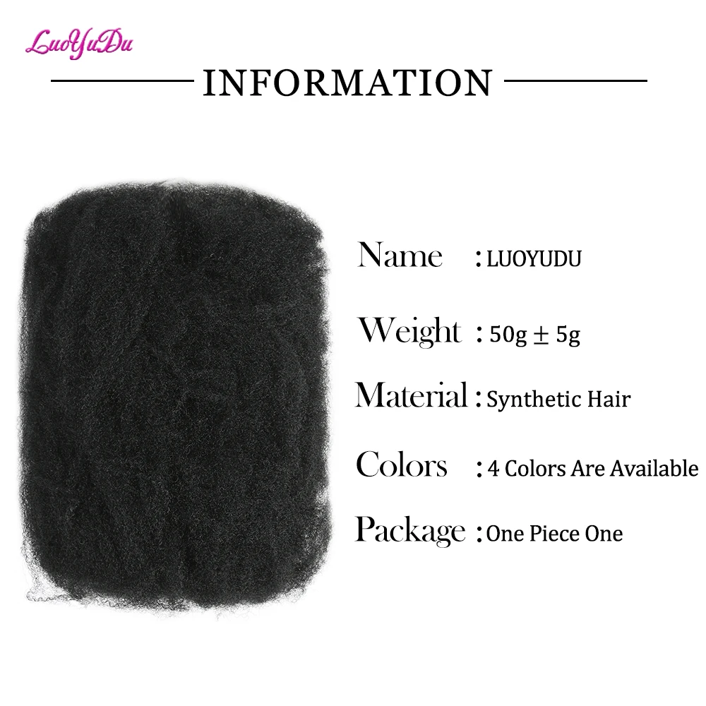 Para Junky Curl Afro rizado extensiones de cabello trenzado sintético para DIY buenos presságios 50 g/unidad para rastas trenzas de pelo