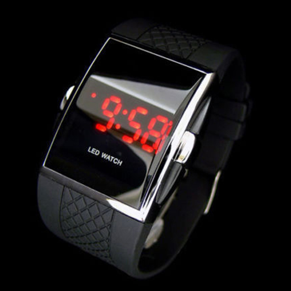 ผู้ชายผู้หญิงแฟชั่น LED Digital Display Square กีฬา Casual นาฬิกาข้อมือ Mas-Culino นาฬิกาแฟชั่นผู้ชายขนาดใหญ่ dial Militarys