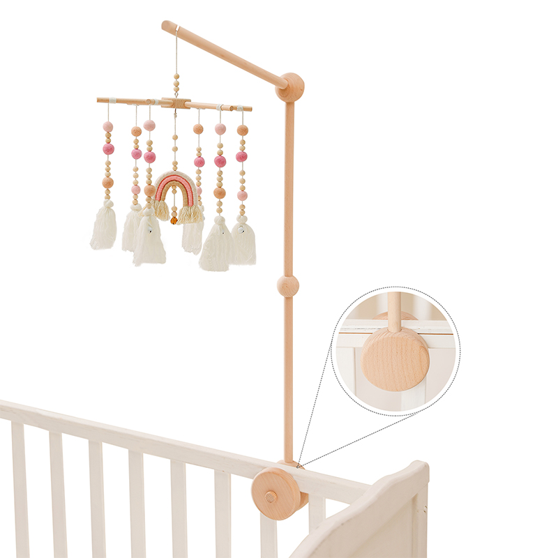 Ensemble de hochets à assembler pour bébé, 7 pièces, protection de cloche de lit mobile CPull, jouets pour nouveau-né, accessoires de cloche de lit en bois
