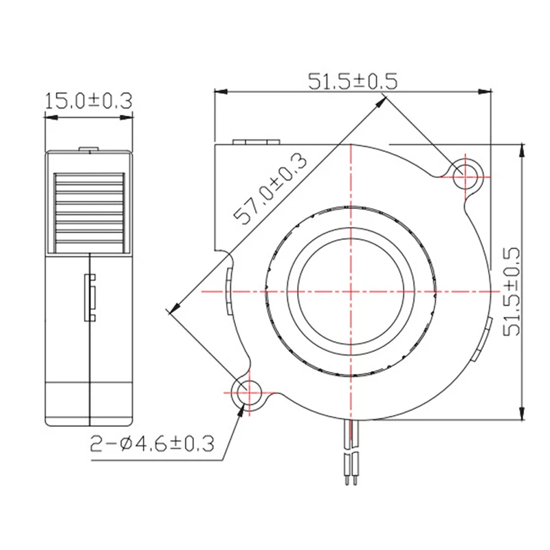 4020/5015เครื่องเป่าลมพัดลมระบายความร้อน12V/24V 2Pin XH2.54 Terminal สำหรับ3D เครื่องพิมพ์