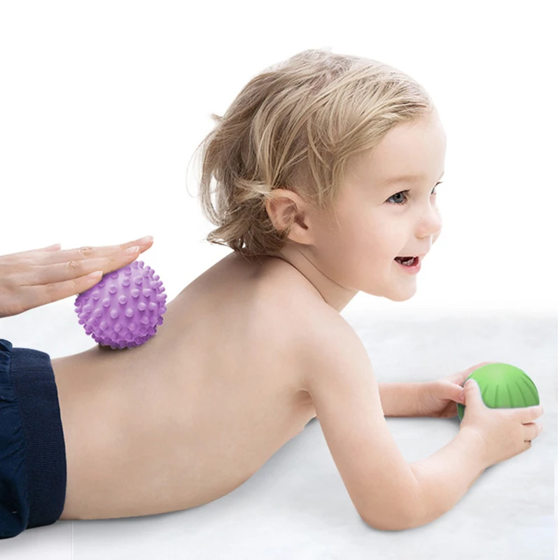 6 ชิ้นของเล่นเด็กอ่อน Textured Multi Rattle Balls เด็กที่มีสีสัน Touch จับมือบีบของเล่นทารก Sensory นวด