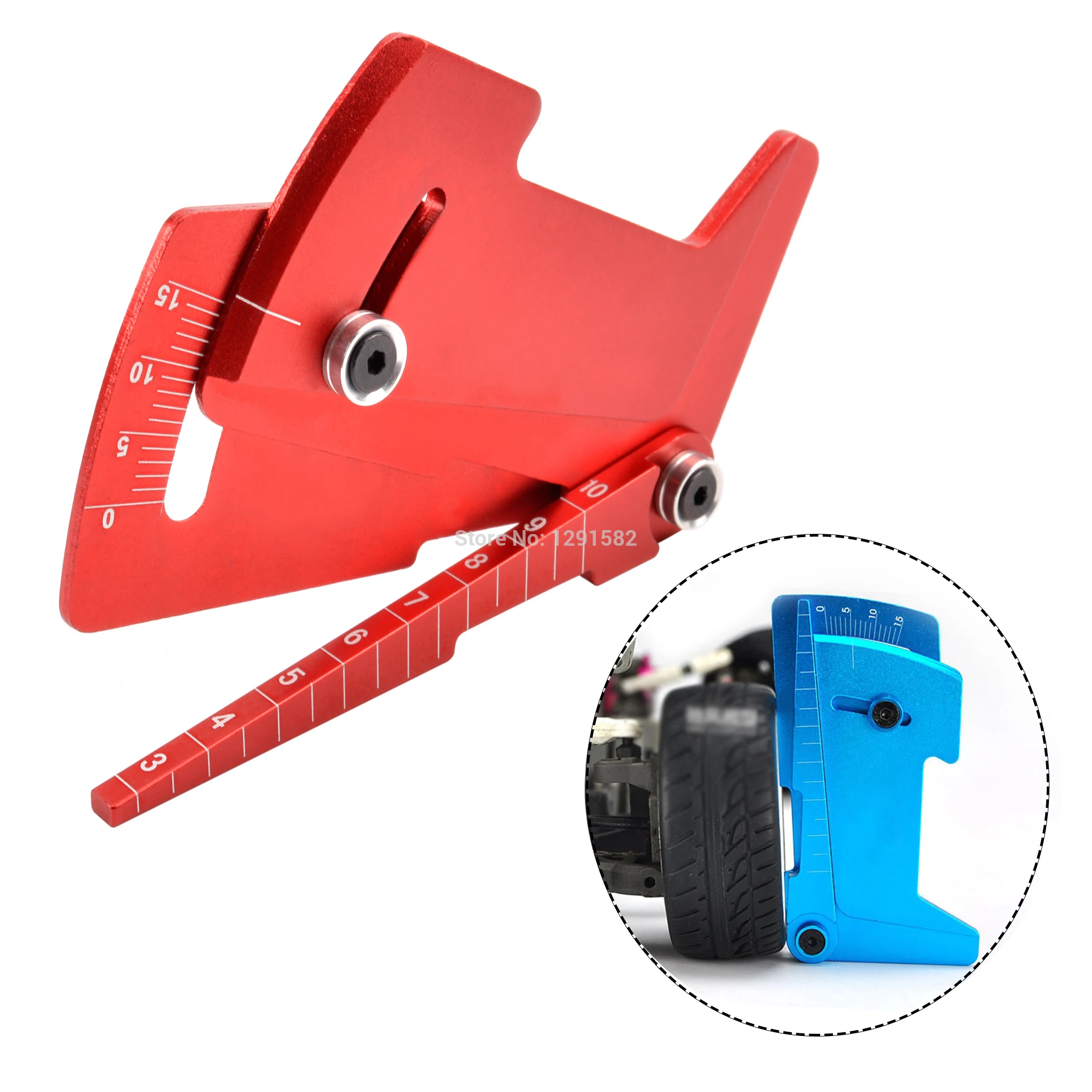 ไม้บรรทัดปรับปรับ RC รถความสูงและล้อ Camber 15 องศา Hobby เครื่องมือ CNC สําหรับ RC รถ 1/8 1/10 Tamiya HSP HPI