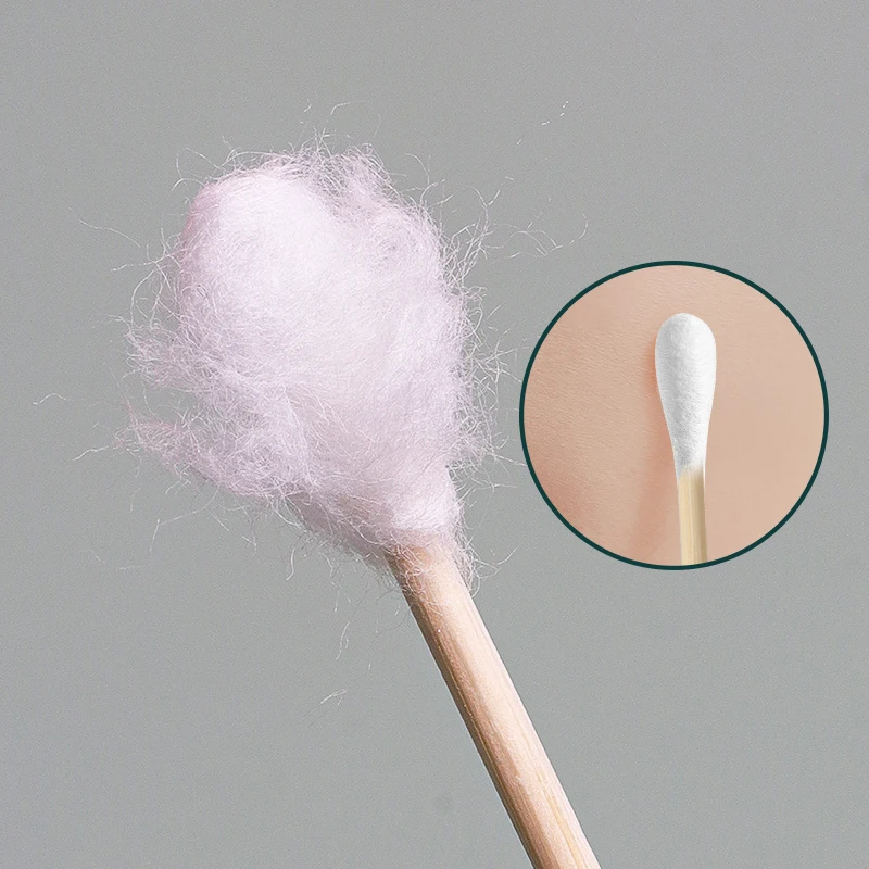 500/1000 Uds hisopo de algodón de madera de doble cabeza limpieza de nariz y oídos herramientas de maquillaje para mujeres Lipstik bastoncillos de punta de bastoncillos Oidos