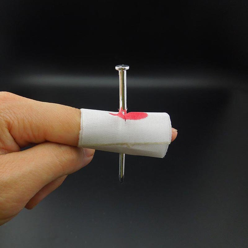 Novo brincadeira piada brinquedos unhas falsas através do truque de dedo halloween crianças gags piadas práticas