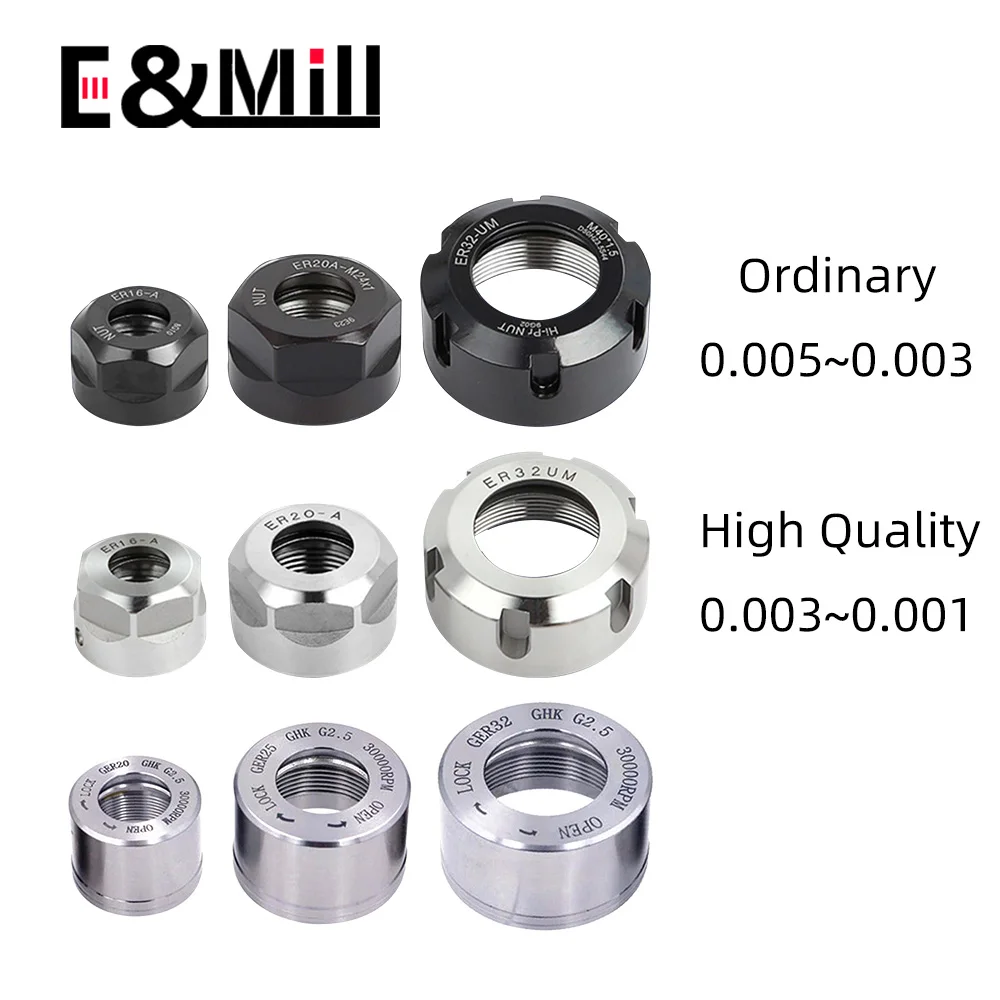Er8 er11 er16 er20 er25 er32 er40 a m um sk10 sk16 ger11 ger16 ger20 ger25 ger32 alta precisão er porca cnc máquina de gravura