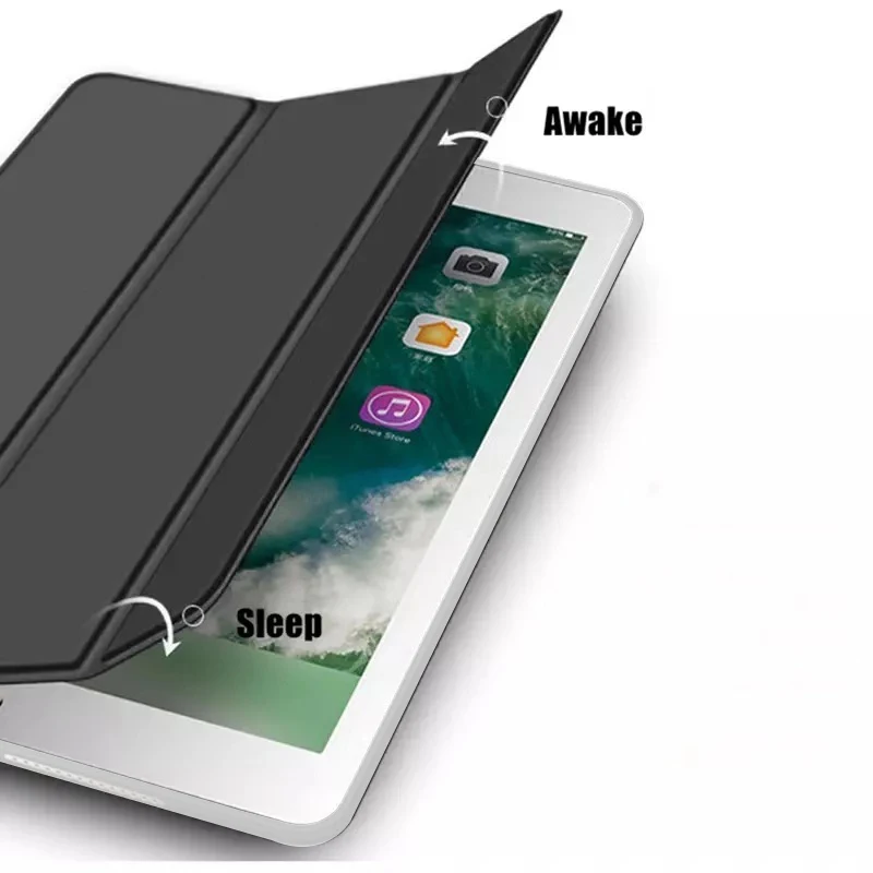 กรณีแท็บเล็ตสําหรับ iPad 9.7 2018 2017 A1893 A1954 A1822 fundas PU Ultra Slim wake สมาร์ทสําหรับ iPad 5 6 5th 6th Generation